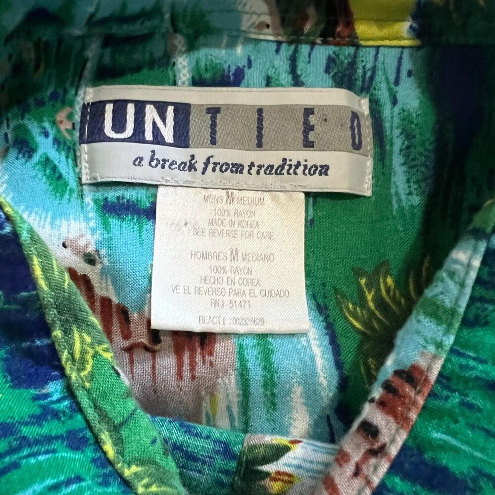 Vintage 80's United Hawaiian Rayon Shirt Korea M - Picture 3 of 6